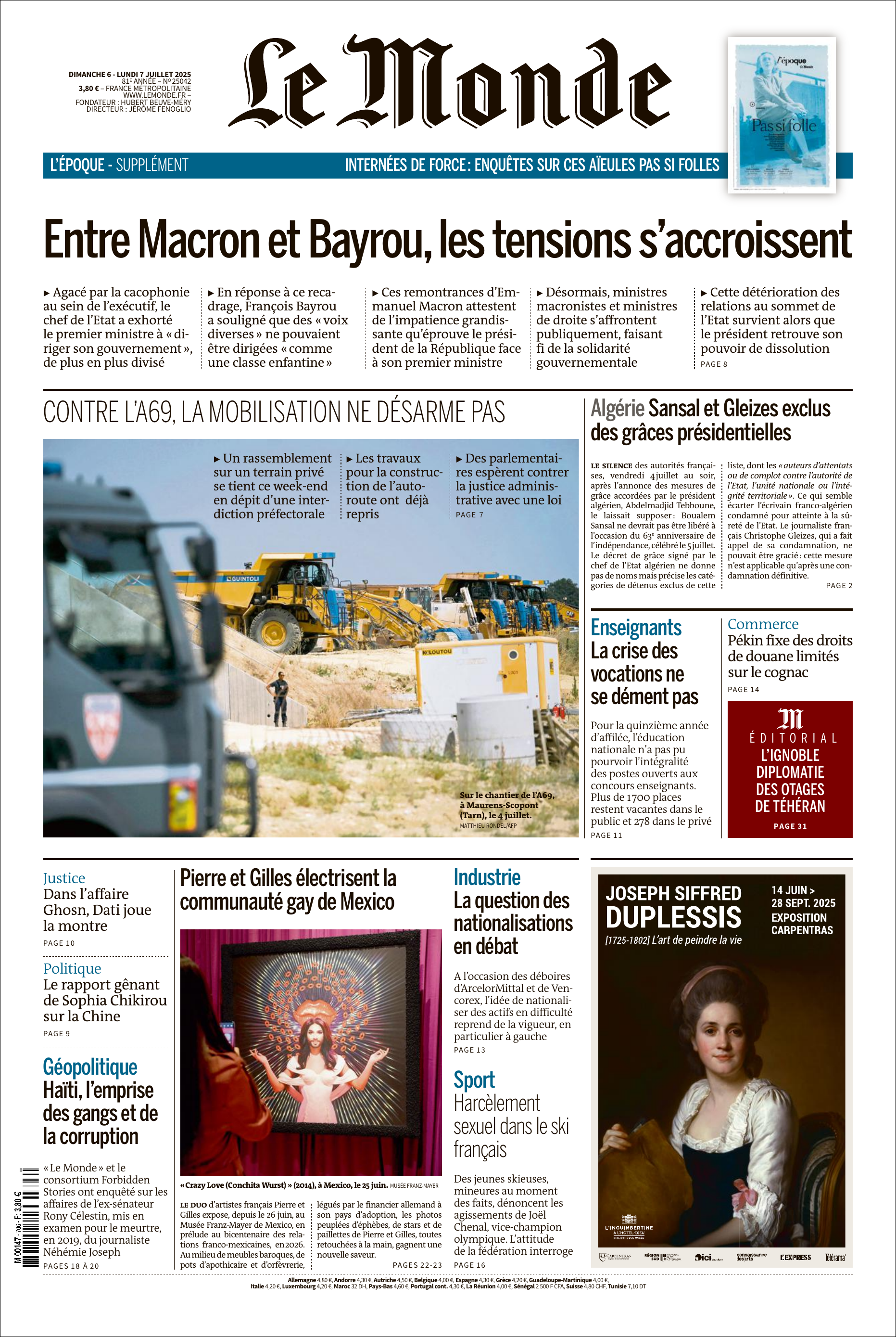 Le Monde du 07 Juillet FRENCH PDF 2025